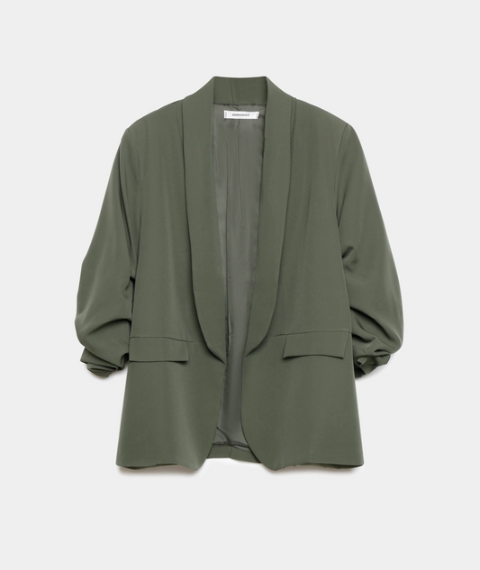 Veste Blazer Oversize Élégante, Grande Taille