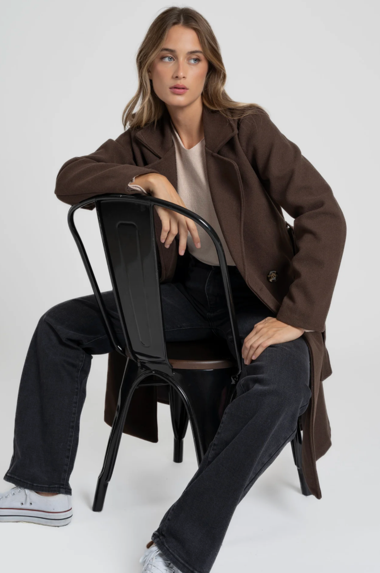 Trench d’Hiver Long Élégant