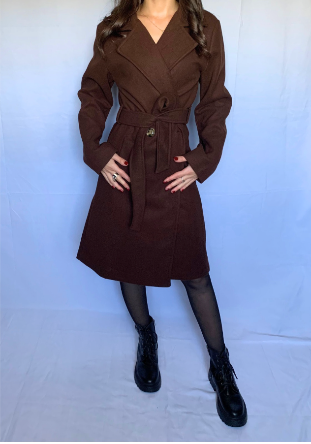 Trench d’Hiver Long Élégant