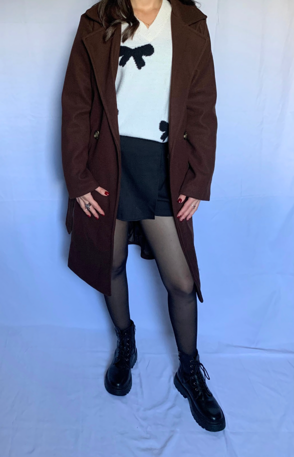 Trench d’Hiver Long Élégant